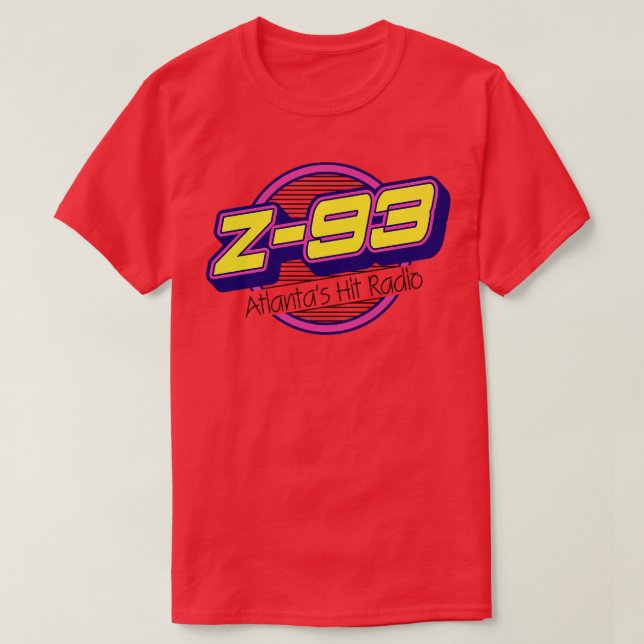 T-shirt Z 93 Atlanta Touche la station de radio Retro Defu (Design devant)