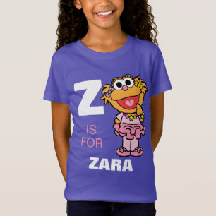 T-Shirt Z est pour Zoe Ajouter Votre Nom