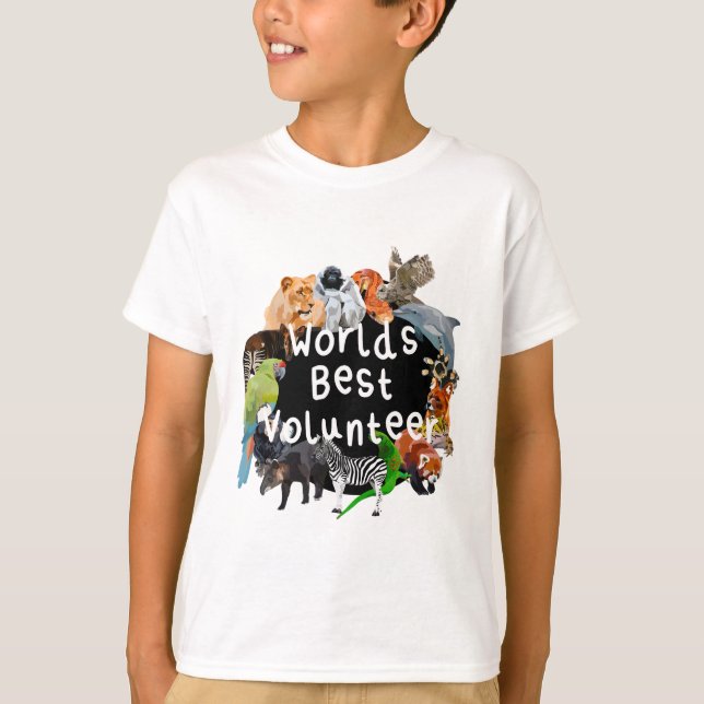 T-shirt Z est pour Zoo Volunteer (Devant)