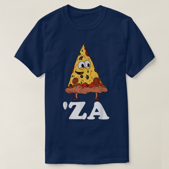 T-shirt Za Pizza Slang za Drôle Morceau De Pizza Abbreviat (Design devant)