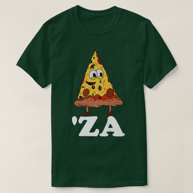 T-shirt Za Pizza Slang Za Drôle tranche de pizza Abbreviat (Design devant)