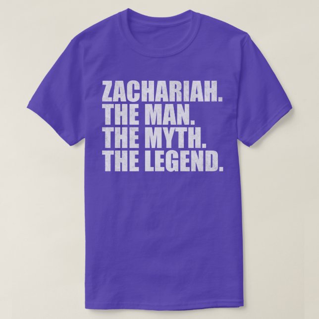 T-shirt Zachariah Zachariah Nom Zachariah prénom (Design devant)