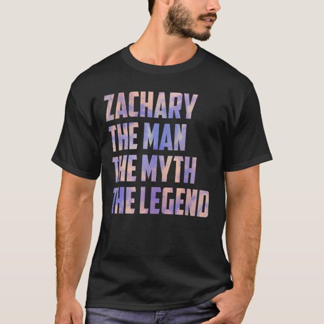 T-shirt Zachary L'Homme Le Mythe La Légende Fête des pères (Devant)