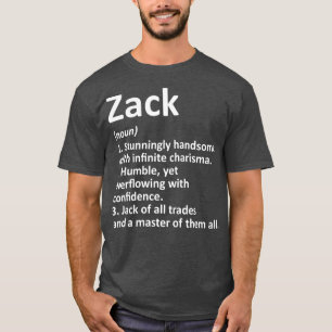 T-shirt ZACK Définition Nom personnalisé Amusant Anniversa