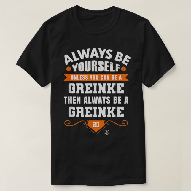 T-shirt Zack Greinke toujours être toi-même Gameday (Design devant)