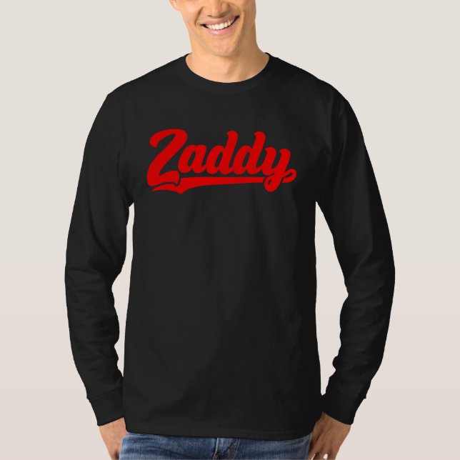 T-shirt Zaddy retro player typography fashion pocket (Devant)