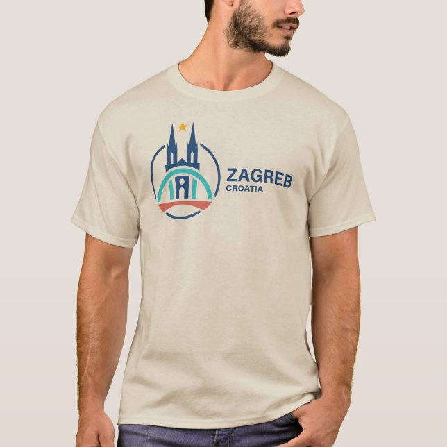 T-shirt Zagreb Croatie Europe (Devant)