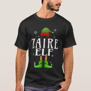 T-shirt Zaire Elf Noël Drôle Hommes Famille Matching Chris