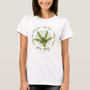 T-shirt Zait olive de bière anglaise de folha de oliveira