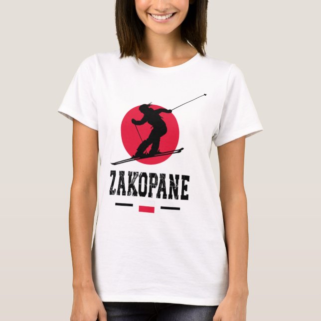 T-shirt Zakopane Poland Ski Resort Tatra Polish Skiing Sou (Devant)