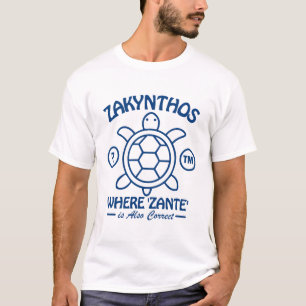 T-shirt Zakynthos (Grèce) : où Zante est également correct