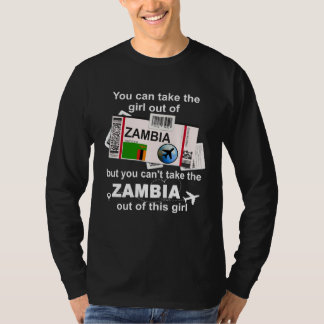 T-shirt Zambia Boarding Pass  Zambia Girl  Zambia