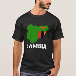 T-shirt Zambia Fierté zambienne Racines zambiennes Carte D