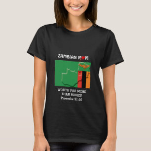 T-shirt ZAMBIA MOM vaut plus que Rubies PROV 31 Noir