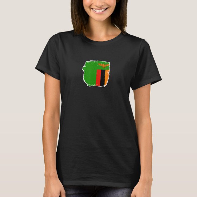 T-shirt Zambia Proud Zambian Flag 2 (Devant)