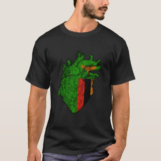 T-shirt Zambian Flag Zambian Pride Zambia Heart Zambian Ro