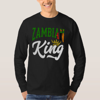 T-shirt Zambian King Zambian Zambia Zambian Flag