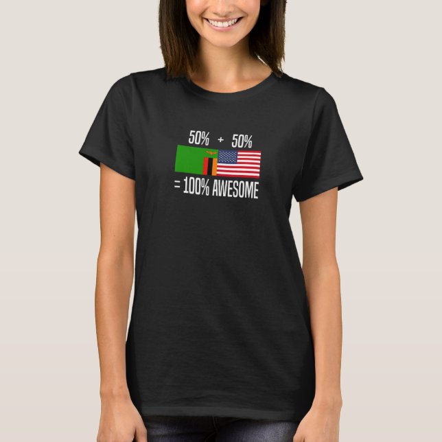 T-shirt Zambian Roots Zambia Zambian American Premium (Devant)