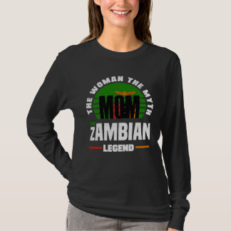 T-shirt Zambian Zambia Zambian Flag Mothers Day
