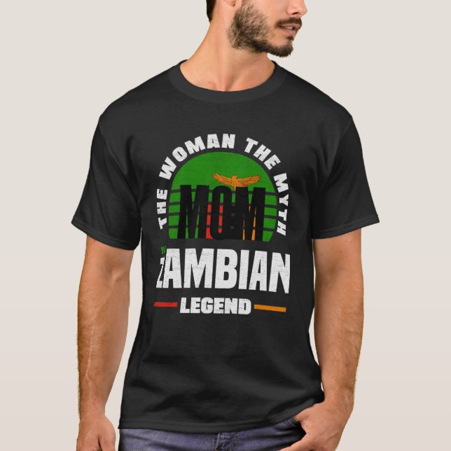T-shirt Zambian Zambia Zambian Flag Mothers Day (Devant)