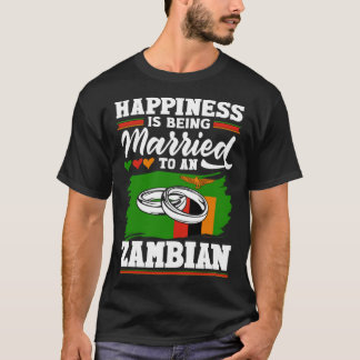 T-shirt Zambie Le Drapeau Happy Est Marié À Un