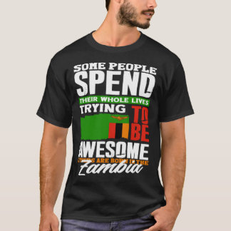 T-shirt Zambien Zambie Drapeau zambien Citation
