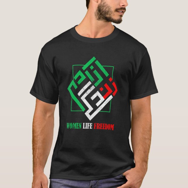 T-shirt Zan Zendegi Azadi Perse Femme Liberté de vie (Devant)