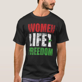 T-shirt Zan Zendegi Azadi Perse Femme Vie Liberté Main