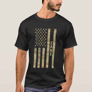 T-shirt Zane Desert Camo Distressed American Flag