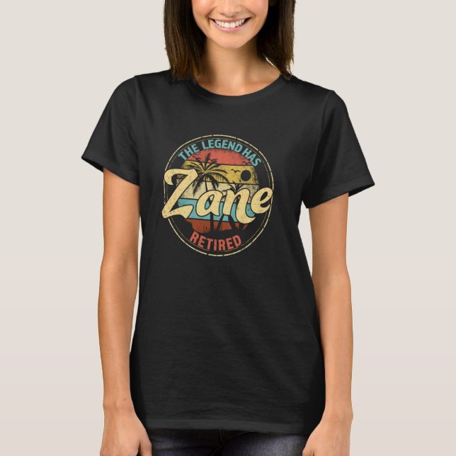 T-shirt Zane Legend A Retraité Personnalisé La Retraite (Devant)