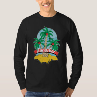T-shirt Zanzibar Palm Beach Surfing Souvenir Beach Vacatio