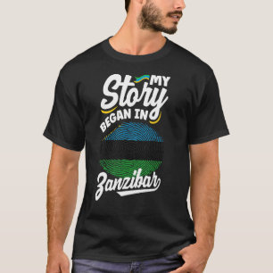 T-shirt Zanzibar Zanzibari Zanzibar Drapeau Mon histoire a