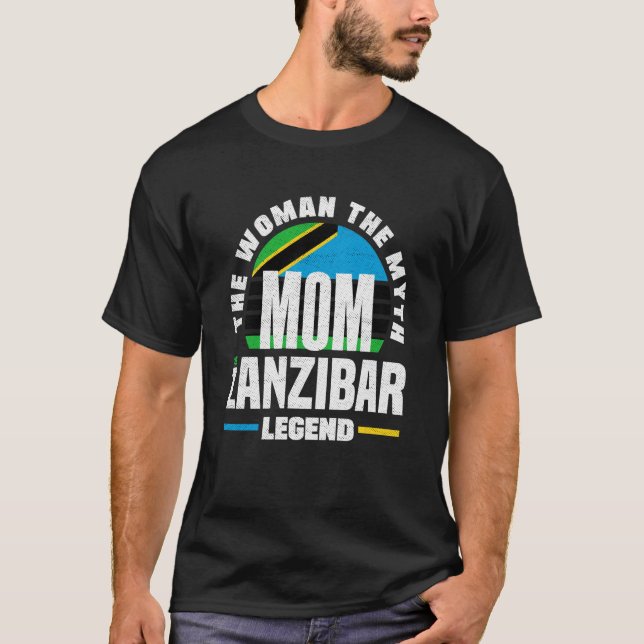 T-shirt Zanzibar Zanzibari Zanzibar Flag Mothers Day (Devant)
