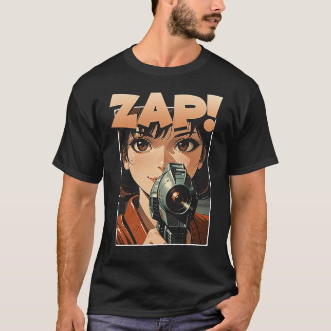 T-shirt Zap ! Anime Vintage (Devant)