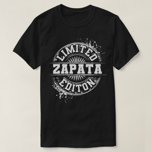 T-shirt ZAPATA drôle Nom de famille Arbre de famille Anniv (Design devant)