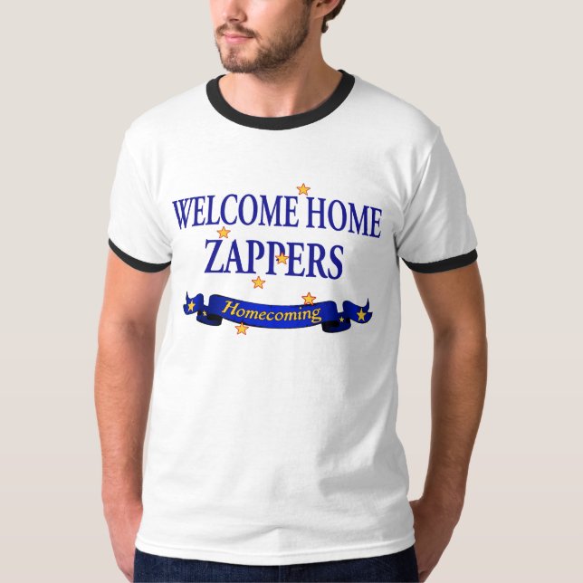 T-shirt Zappers à la maison bienvenu (Devant)