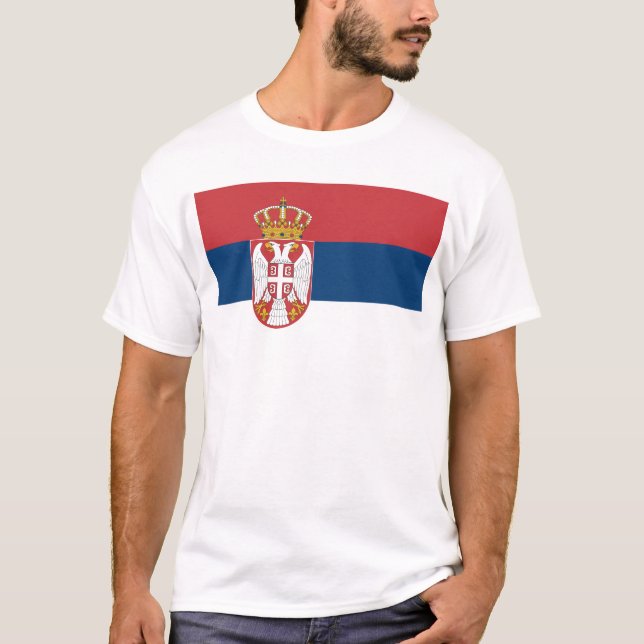 T-shirt Zastava Srbije, drapeau serbe (Devant)