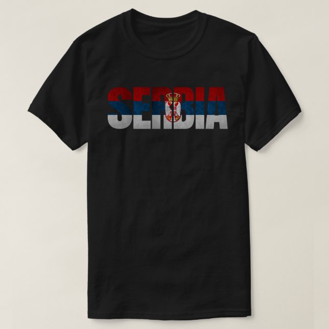 T-shirt Zastava Srbije / Drapeau serbe (Design devant)