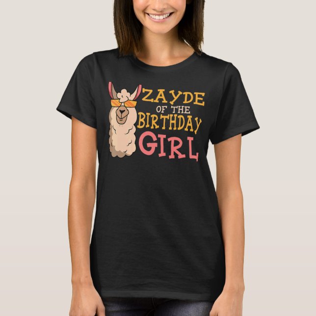 T-shirt Zayde Of the Birthday Girl Bday Party Celebr (Devant)