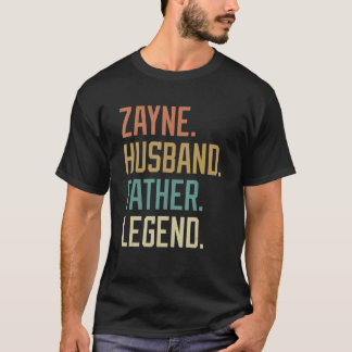 T-shirt Zayne Husband Père Légende Fête des pères Retro