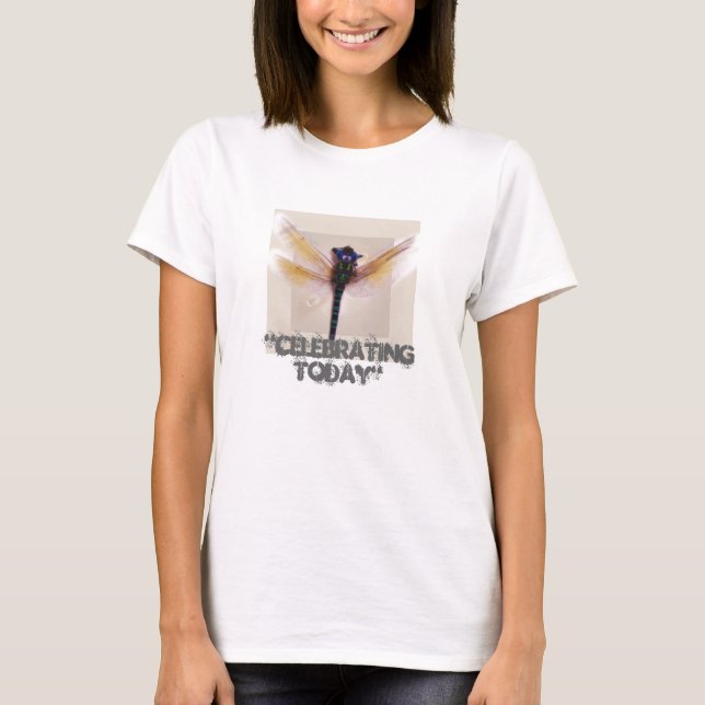 T-SHIRT ZAZZEL, ZAZZAL2, "CELEBRATING TODAY" (Devant)