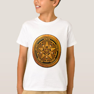 T-shirt Zazzle - Pentagramme-noback masculin d'or