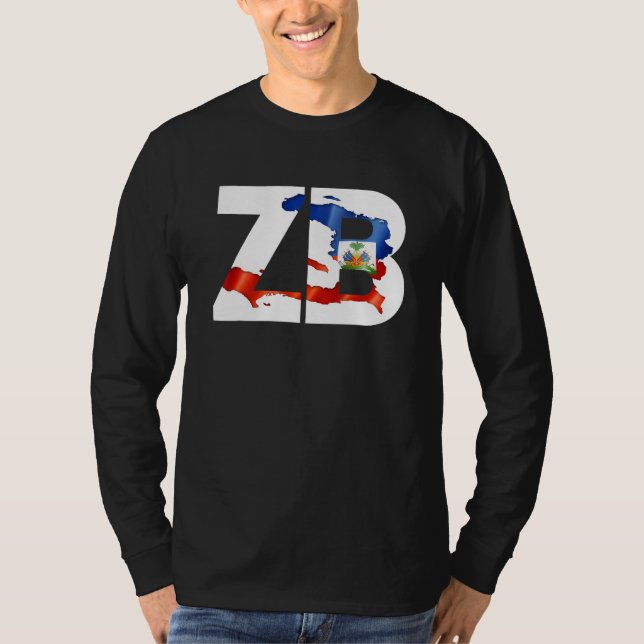 T-shirt ZB alias Zoe Boy Drapeau Haïtien (Devant)