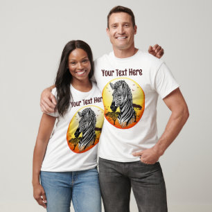 T-shirt Zebra African Savanna Wild Animal