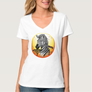T-shirt Zebra African Savanna Wild Animal