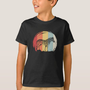 T-shirt Zebra Animal Motif Retro Vintage