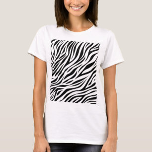 T-shirt Zebra Animal Skin Imprimer Motif-15391