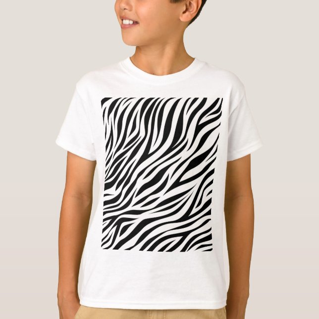 T-shirt Zebra Animal Skin Imprimer Motif-15391 (Devant)