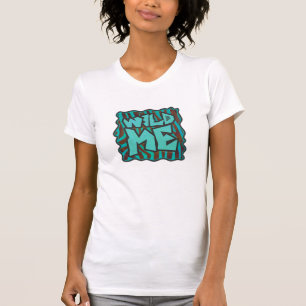 T-shirt Zebra Brown et Turquoise Wild Me Design