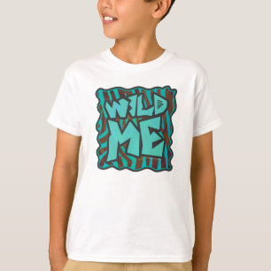 T-shirt Zebra Brown et Turquoise Wild Me Design